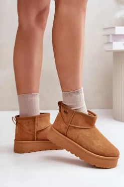 Hot Big Star Shoes Niskie Śniegowce Na Platformie Big Star OO274A098 Camel Brązowy