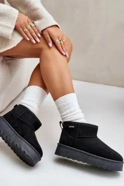 Hot Big Star Shoes Niskie Śniegowce Na Platformie Big Star OO274A099 Czarne Czarny