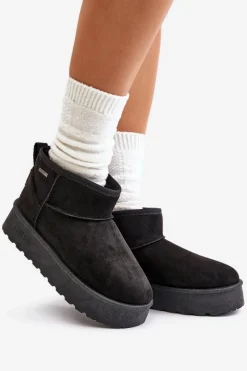 Hot Big Star Shoes Niskie Śniegowce Na Platformie Big Star OO274A099 Czarne Czarny