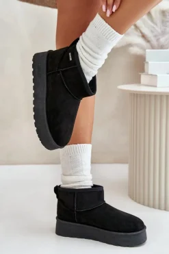 Hot Big Star Shoes Niskie Śniegowce Na Platformie Big Star OO274A099 Czarne Czarny