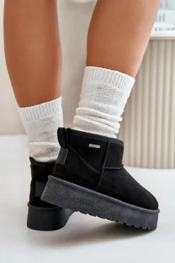 Hot Big Star Shoes Niskie Śniegowce Na Platformie Big Star OO274A099 Czarne Czarny