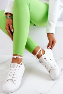 Clearance Big Star Shoes Niskie Skórzane Tenisówki Big Star JJ274007 Białe Biały