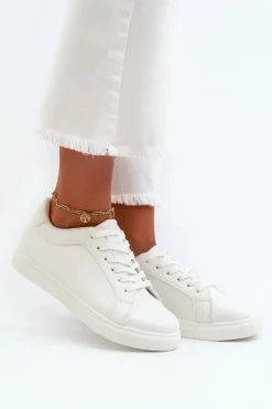 Trampki Damskie Niskie|Sneakersy Damskie>Evento Niskie Sneakersy Buty Sportowe Damskie Z Eko Skóry Białe Diunna