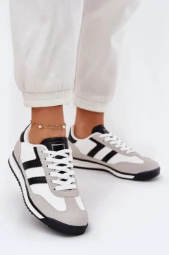 Niskie Sneakersy Damskie Białe Rulaana Damskie Sneakersy Damskie