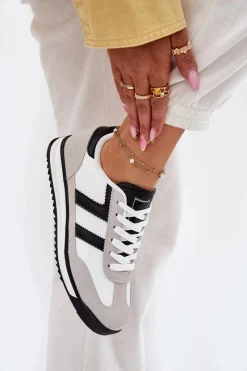 Niskie Sneakersy Damskie Białe Rulaana Damskie Sneakersy Damskie