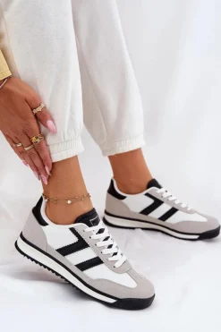 Niskie Sneakersy Damskie Białe Rulaana Damskie Sneakersy Damskie