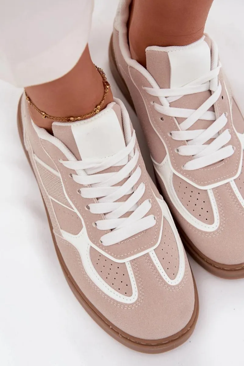 Online Niskie Sneakersy Damskie Beżowe Brenelle Damskie Sneakersy Damskie