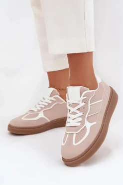 Online Niskie Sneakersy Damskie Beżowe Brenelle Damskie Sneakersy Damskie