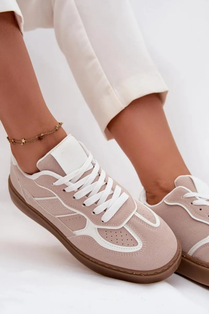 Online Niskie Sneakersy Damskie Beżowe Brenelle Damskie Sneakersy Damskie