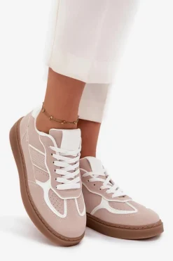 Online Niskie Sneakersy Damskie Beżowe Brenelle Damskie Sneakersy Damskie