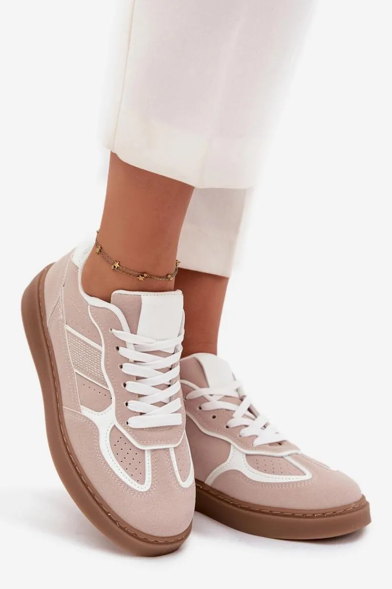 Online Niskie Sneakersy Damskie Beżowe Brenelle Damskie Sneakersy Damskie
