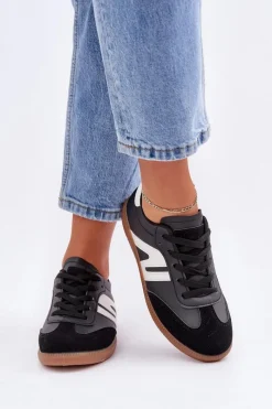 Online Boto Niskie Sneakersy Damskie Z Eko Skóry Czarne Navidemi