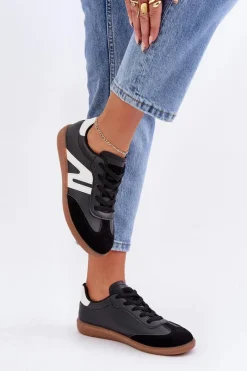 Online Boto Niskie Sneakersy Damskie Z Eko Skóry Czarne Navidemi