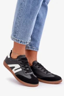 Online Boto Niskie Sneakersy Damskie Z Eko Skóry Czarne Navidemi