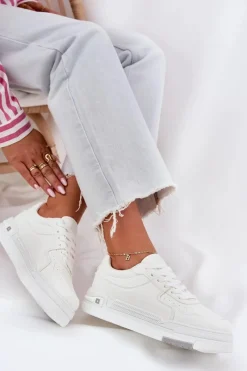 Buty Sportowe Big Star|Sneakersy Damskie>Big Star Shoes Niskie Sneakersy Damskie Big Star RR274A310 HI-POLY SYSTEM Białe Biały