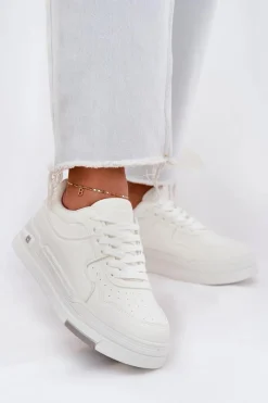 Buty Sportowe Big Star|Sneakersy Damskie>Big Star Shoes Niskie Sneakersy Damskie Big Star RR274A310 HI-POLY SYSTEM Białe Biały