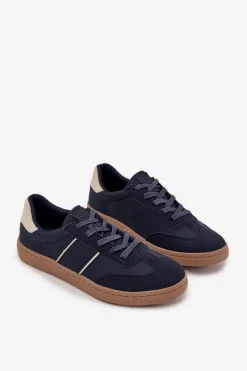 Best Niskie Sneakersy Męskie Big Star SS174079 Granatowe Męskie Obuwie Sportowe Męskie