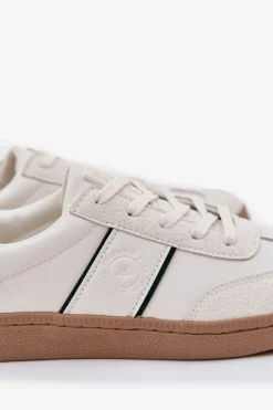 Big Star Shoes Niskie Sneakersy Męskie Big Star SS174078 Białe Biały