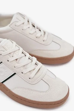 Big Star Shoes Niskie Sneakersy Męskie Big Star SS174078 Białe Biały