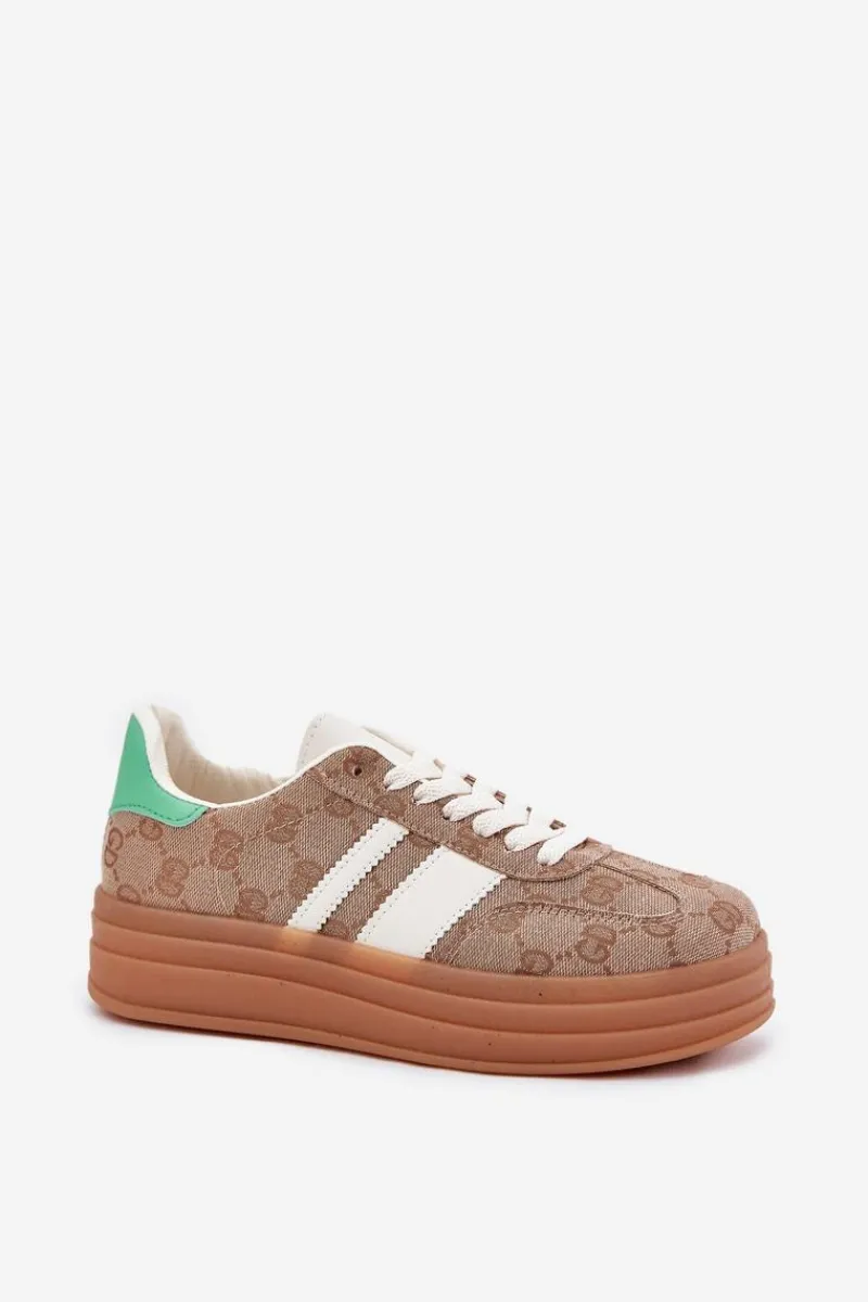 Buty Sportowe Na Platformie|Sneakersy Damskie>Boto Niskie Sneakersy Na Platformie Khaki Ovivene