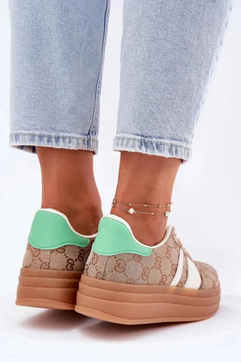 Buty Sportowe Na Platformie|Sneakersy Damskie>Boto Niskie Sneakersy Na Platformie Khaki Ovivene