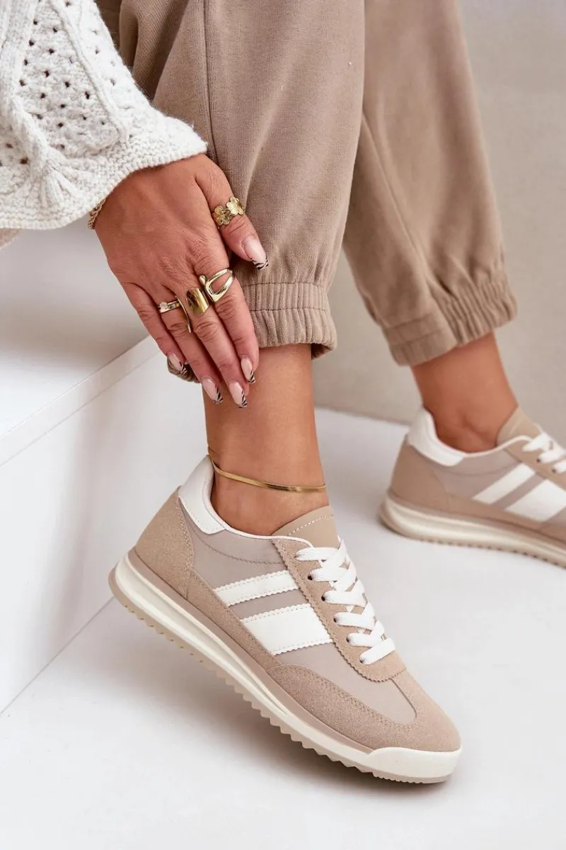 Trampki Damskie Niskie|Sneakersy Damskie>Boto Niskie Sneakersy Trampki Damskie Beżowe Sellira