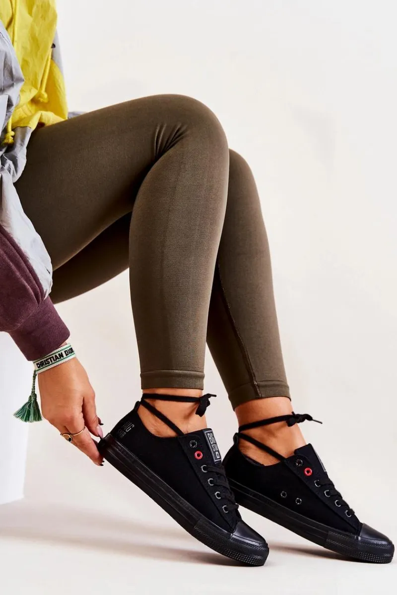 Trampki Damskie Big Star|Trampki Damskie Niskie>Big Star Shoes Niskie Tenisówki Big Star JJ274003 Czarne Czarny