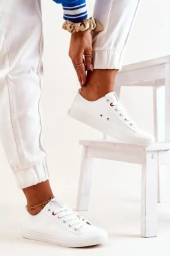 New Niskie Tenisówki Big Star JJ274001 Białe Damskie Trampki Damskie Big Star|Trampki Damskie Niskie