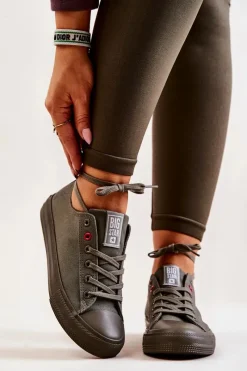 Sale Big Star Shoes Niskie Tenisówki Big Star JJ274004 Khaki