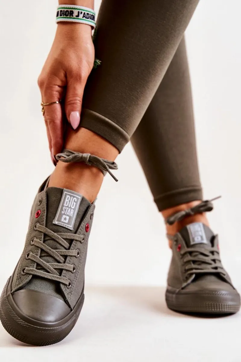 Sale Big Star Shoes Niskie Tenisówki Big Star JJ274004 Khaki