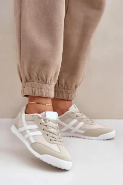 Outlet Boto Niskie Tenisówki Trampki Damskie Beżowe Eezore Beżowy