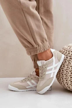 Outlet Boto Niskie Tenisówki Trampki Damskie Beżowe Eezore Beżowy