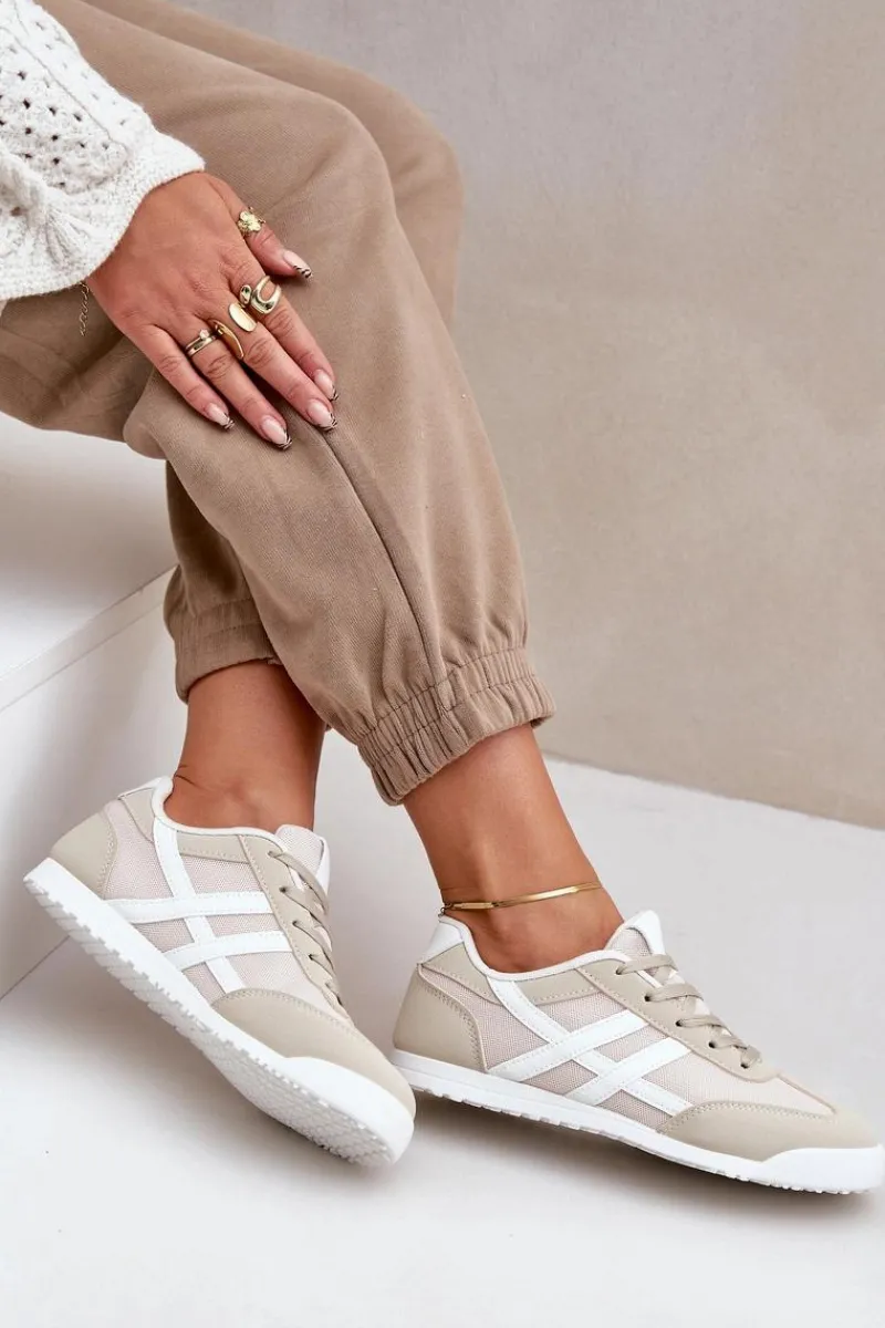 Outlet Boto Niskie Tenisówki Trampki Damskie Beżowe Eezore Beżowy