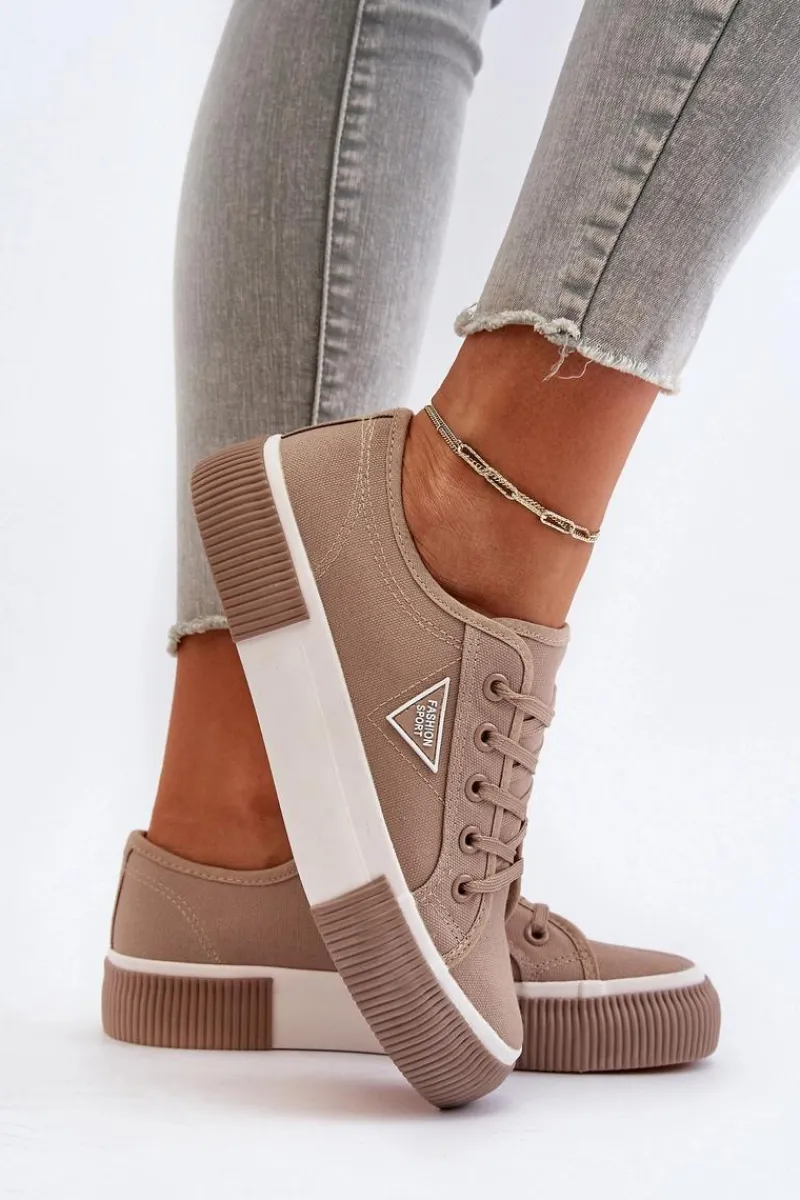 Trampki Damskie Niskie>Boto Niskie Trampki Damskie Beżowe Enalae