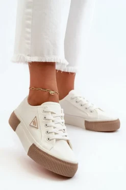 Hot Boto Niskie Trampki Damskie Białe Enalae