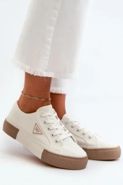 Hot Boto Niskie Trampki Damskie Białe Enalae