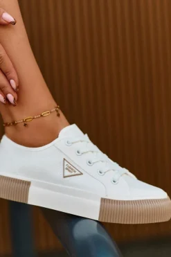 Hot Boto Niskie Trampki Damskie Białe Enalae