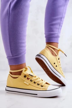 Trampki Damskie Big Star|Trampki Damskie Niskie>Big Star Shoes Niskie Trampki Damskie Big Star JJ274A002 Żółte