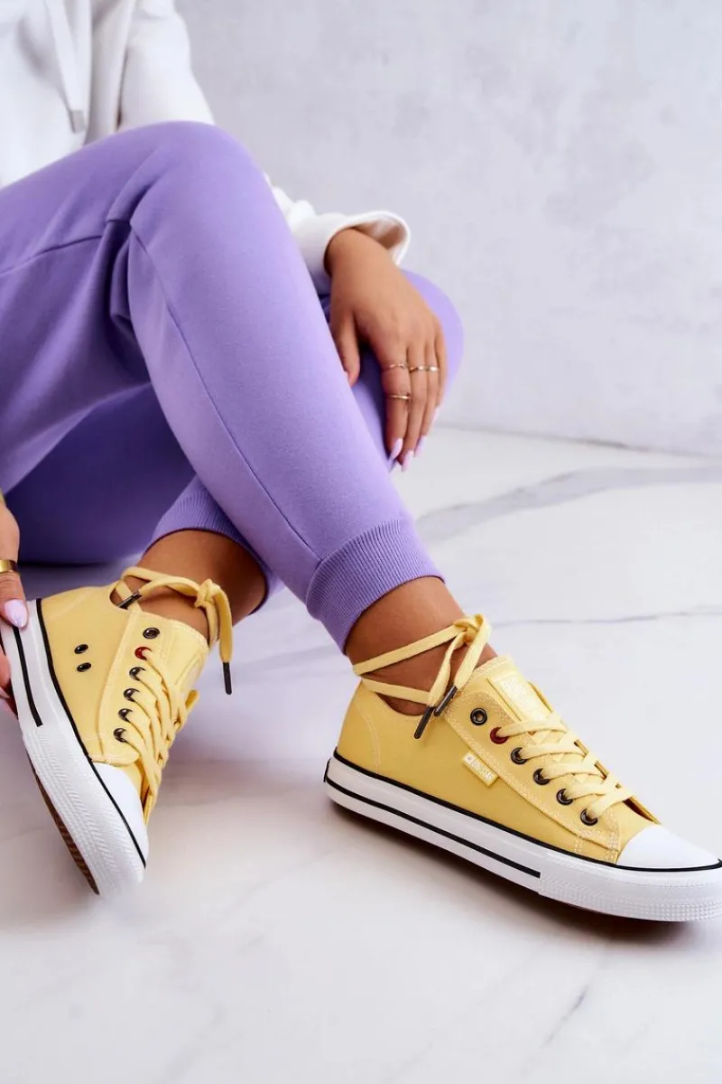 Trampki Damskie Big Star|Trampki Damskie Niskie>Big Star Shoes Niskie Trampki Damskie Big Star JJ274A002 Żółte