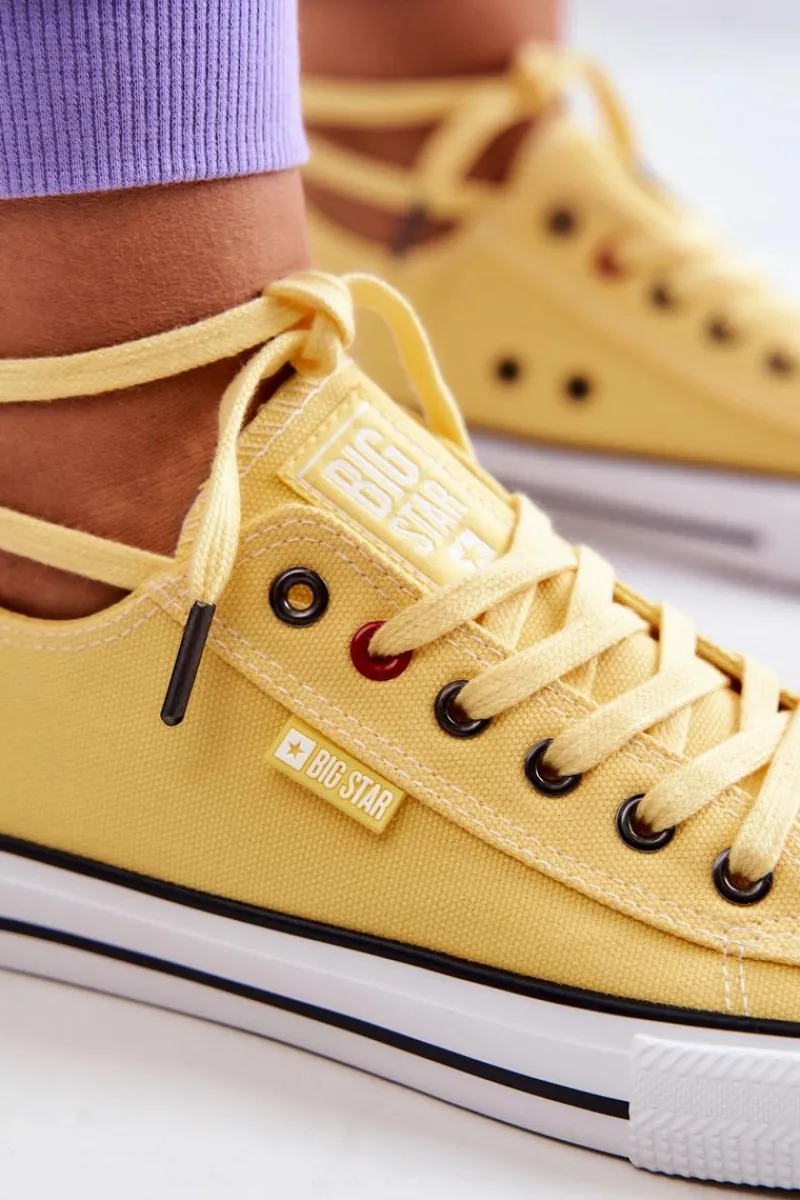 Trampki Damskie Big Star|Trampki Damskie Niskie>Big Star Shoes Niskie Trampki Damskie Big Star JJ274A002 Żółte