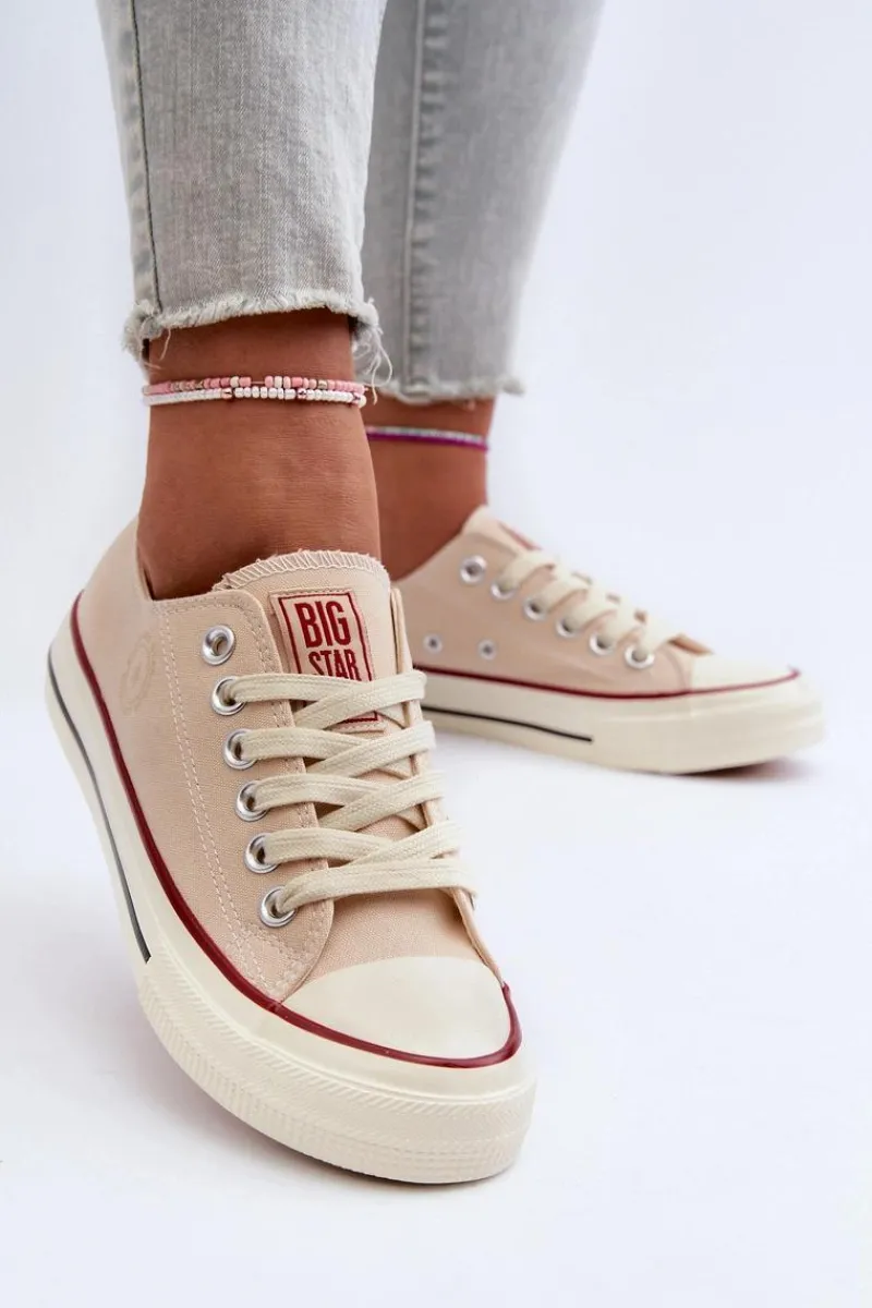 Trampki Damskie Big Star|Trampki Damskie Niskie>Big Star Shoes Niskie Trampki Damskie Big Star NN274272 Beżowe Beżowy