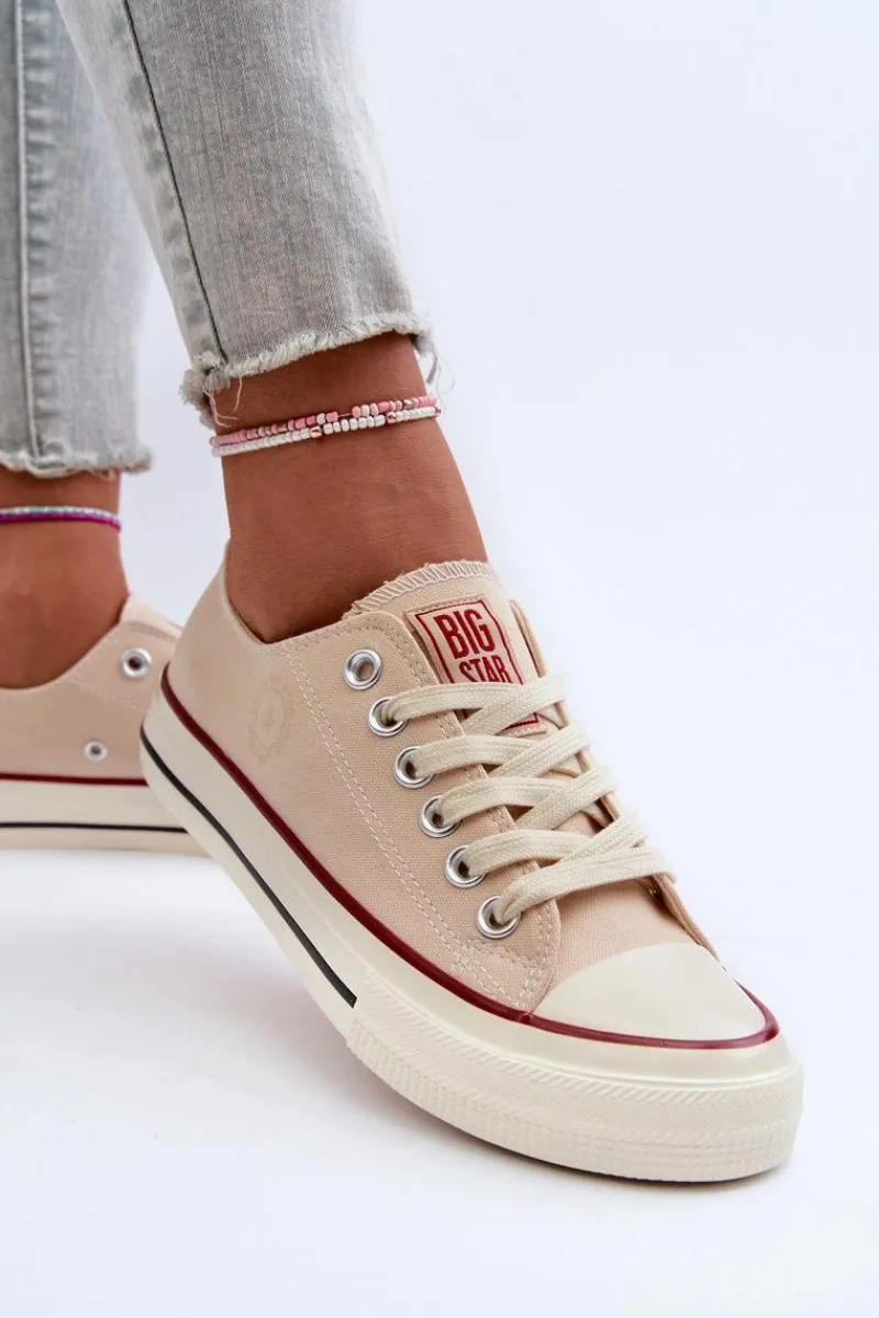 Trampki Damskie Big Star|Trampki Damskie Niskie>Big Star Shoes Niskie Trampki Damskie Big Star NN274272 Beżowe Beżowy