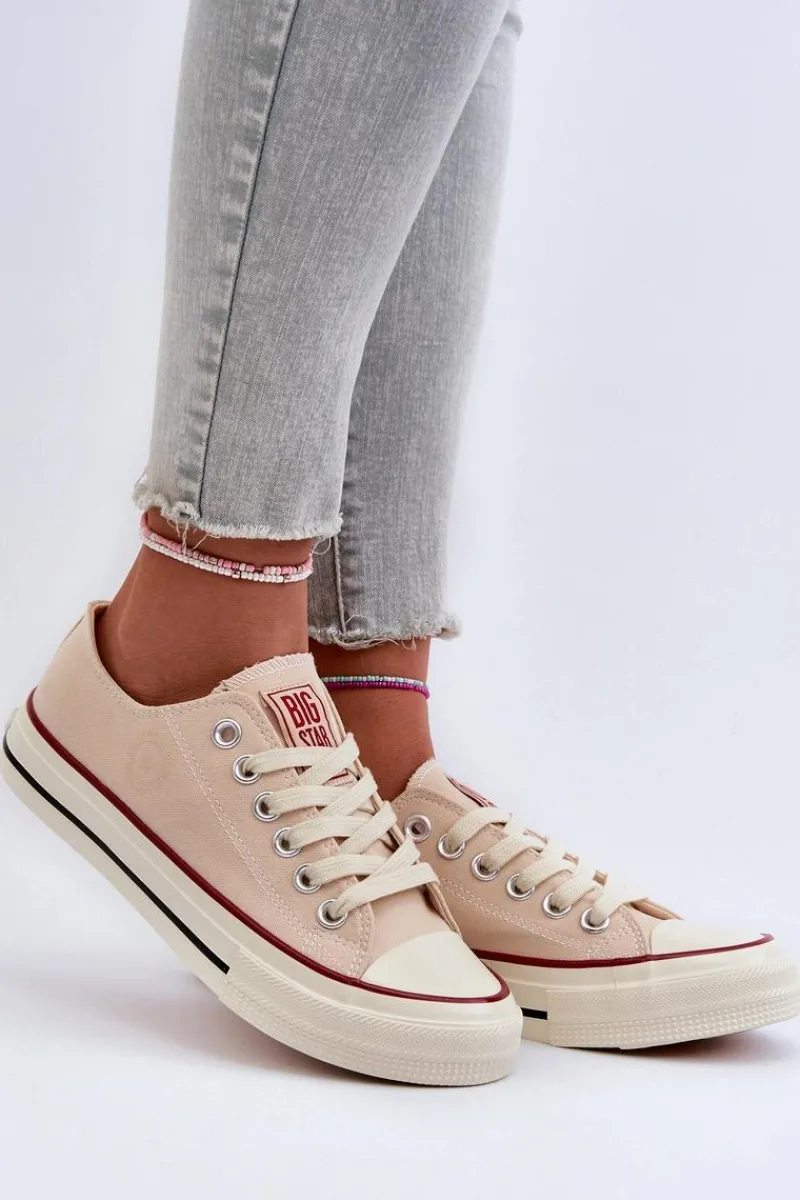 Trampki Damskie Big Star|Trampki Damskie Niskie>Big Star Shoes Niskie Trampki Damskie Big Star NN274272 Beżowe Beżowy