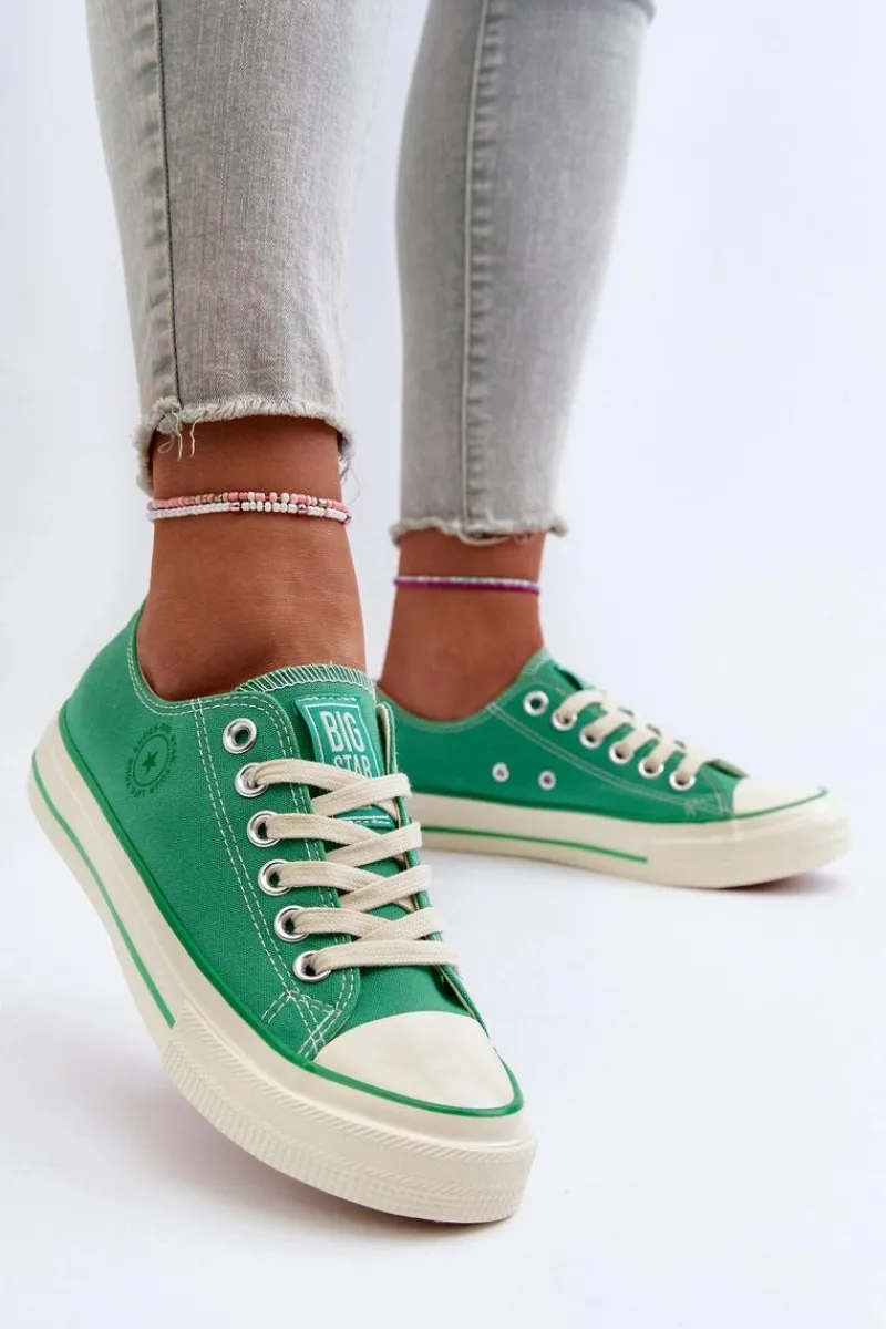 Trampki Damskie Big Star|Trampki Damskie Niskie>Big Star Shoes Niskie Trampki Damskie Big Star NN274268 Zielone Zielony