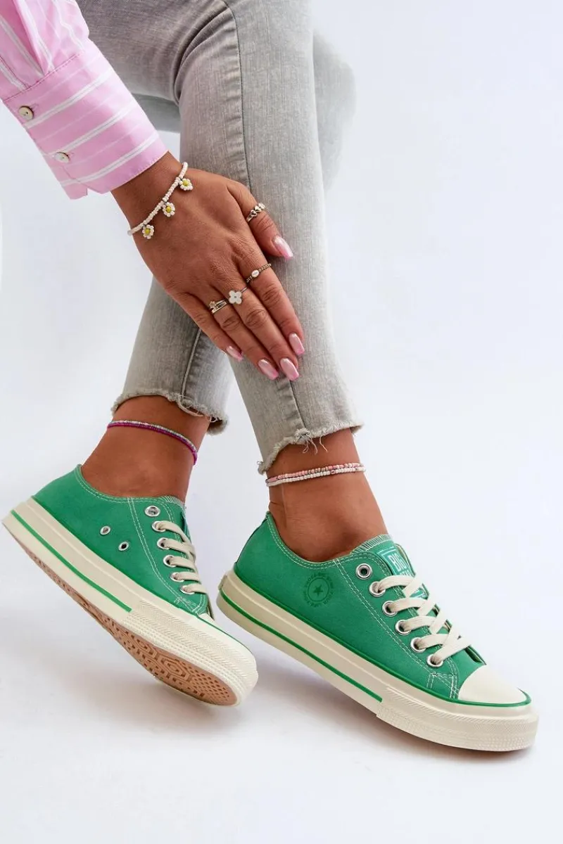 Trampki Damskie Big Star|Trampki Damskie Niskie>Big Star Shoes Niskie Trampki Damskie Big Star NN274268 Zielone Zielony