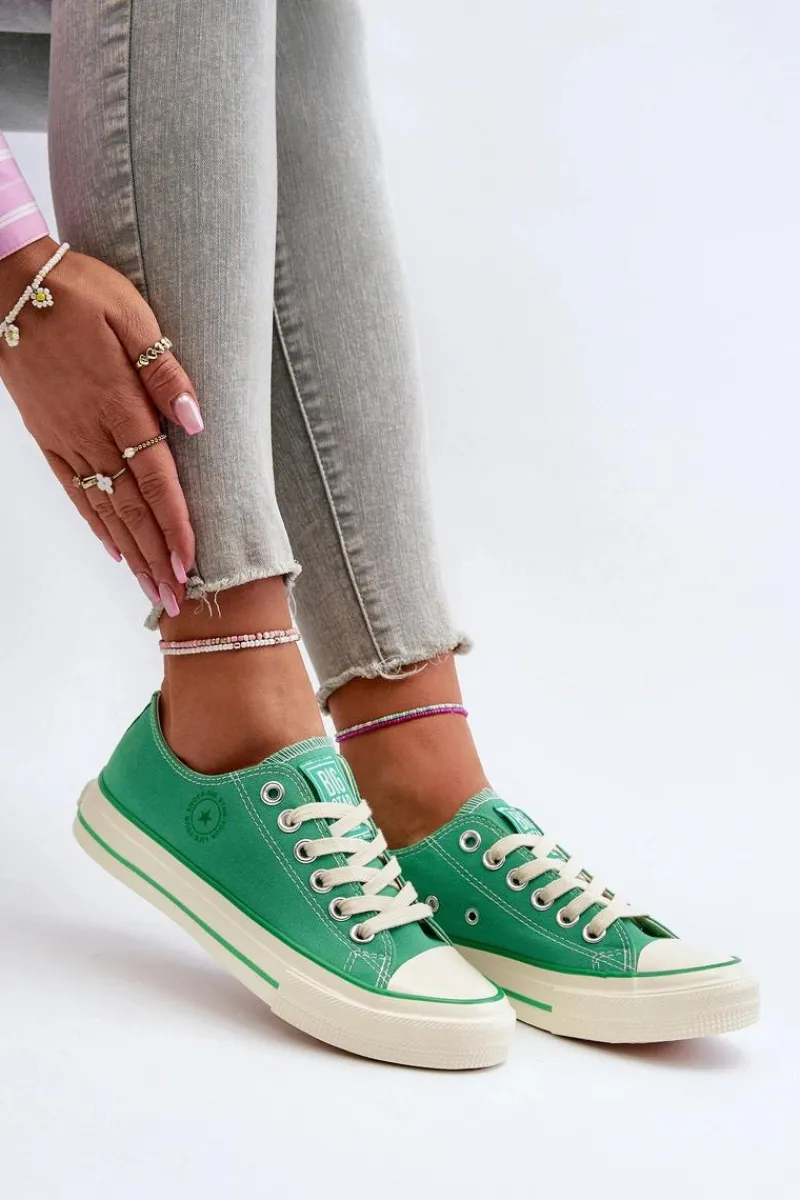 Trampki Damskie Big Star|Trampki Damskie Niskie>Big Star Shoes Niskie Trampki Damskie Big Star NN274268 Zielone Zielony