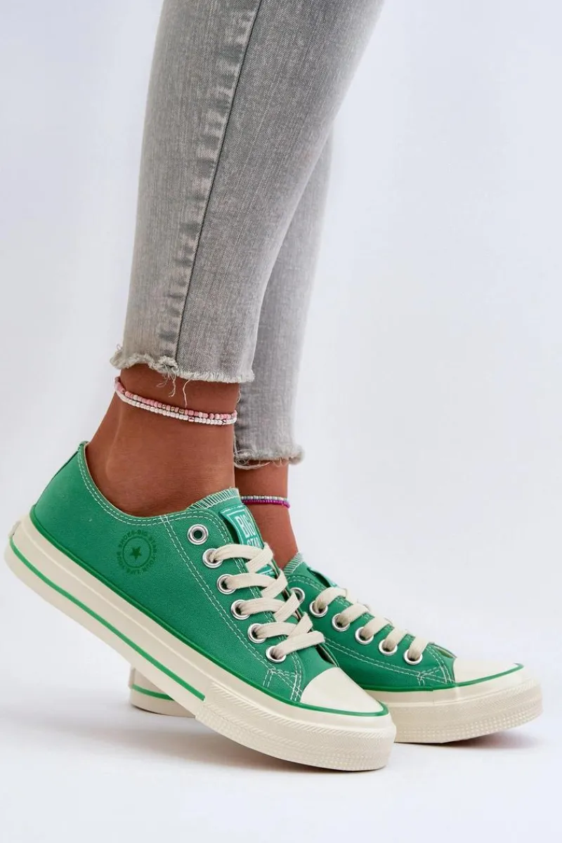 Trampki Damskie Big Star|Trampki Damskie Niskie>Big Star Shoes Niskie Trampki Damskie Big Star NN274268 Zielone Zielony
