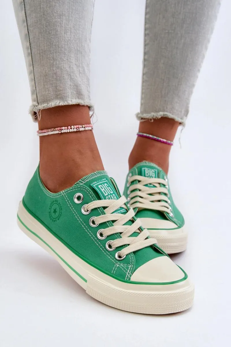 Trampki Damskie Big Star|Trampki Damskie Niskie>Big Star Shoes Niskie Trampki Damskie Big Star NN274268 Zielone Zielony