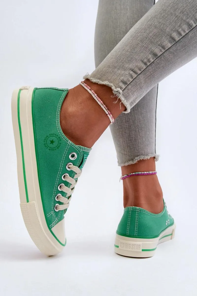 Trampki Damskie Big Star|Trampki Damskie Niskie>Big Star Shoes Niskie Trampki Damskie Big Star NN274268 Zielone Zielony