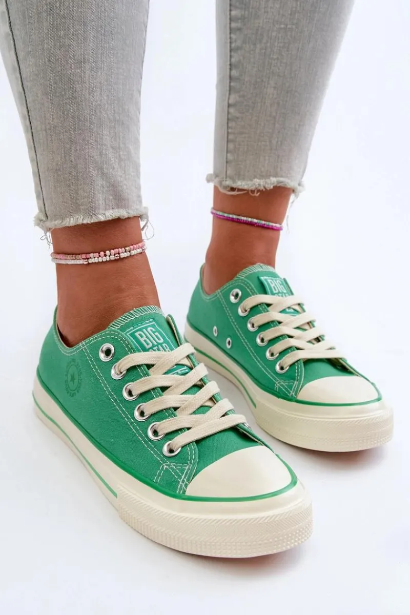 Trampki Damskie Big Star|Trampki Damskie Niskie>Big Star Shoes Niskie Trampki Damskie Big Star NN274268 Zielone Zielony